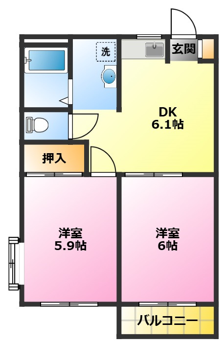 レオパレスANNEX新川崎の間取り|温水洗浄便座完備♪