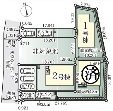 【区画図】 | 藤沢市石川5期 新築戸建 全3棟