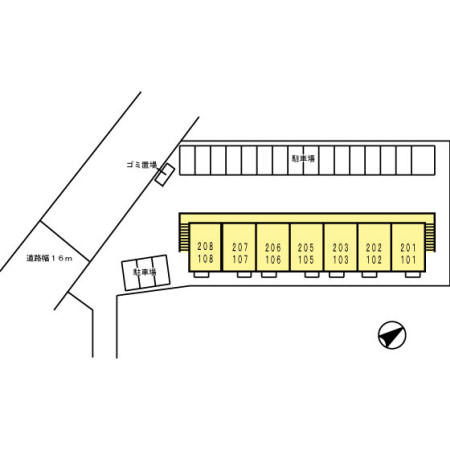 サンライズ豊Ⅱの区画図