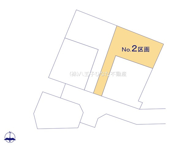 八王子市　中山　売地　二期の区画図|～仲介手数料無料☆八王子ひなた不動産～八王子市中山　売地