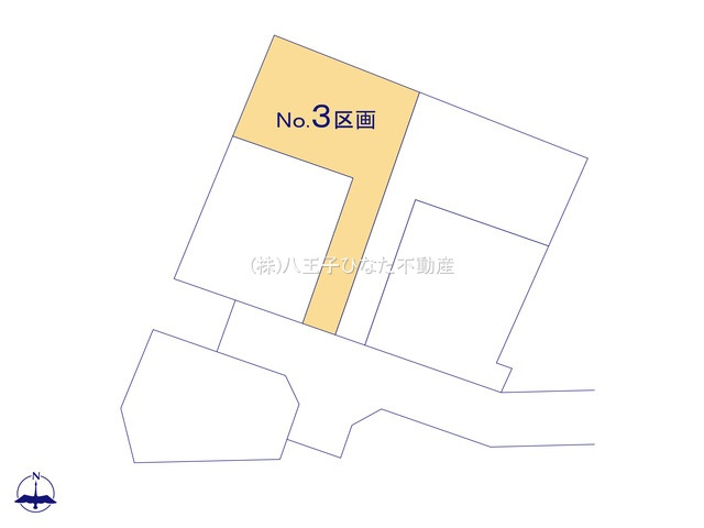 八王子市　中山　売地　二期の区画図|～仲介手数料無料☆八王子ひなた不動産～八王子市中山　売地