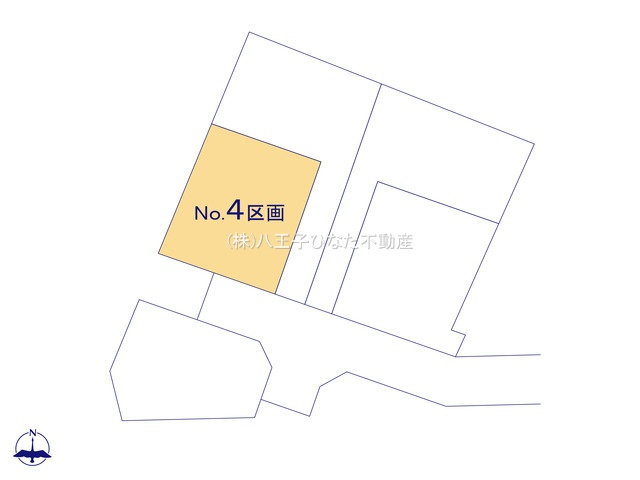 八王子市　中山　売地　二期の区画図|～仲介手数料無料☆八王子ひなた不動産～八王子市中山　売地