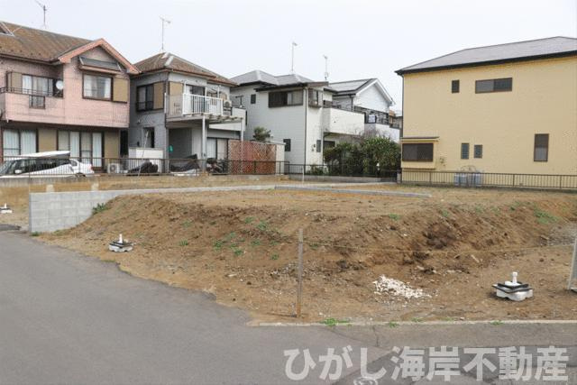 茅ヶ崎市矢畑　売地　全3区画の前面道路含む現地写真|現地外観