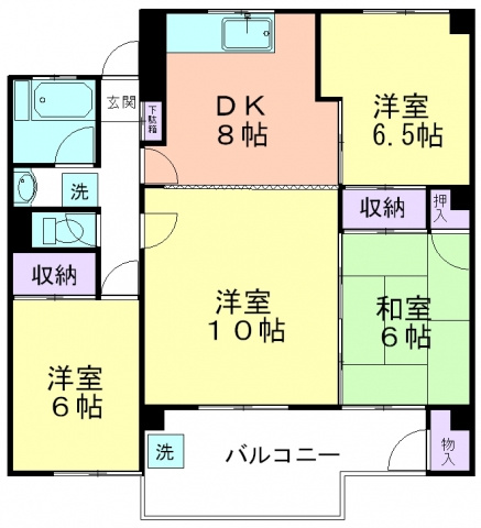 恩多マンション3号棟の間取り