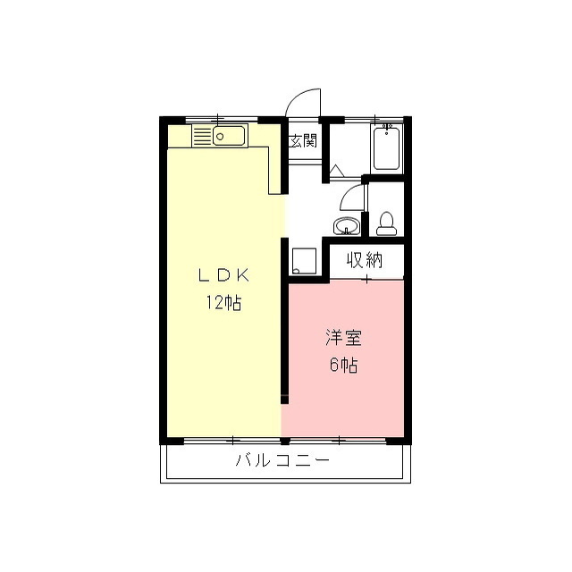 岐阜市六条南２丁目のアパートの間取り