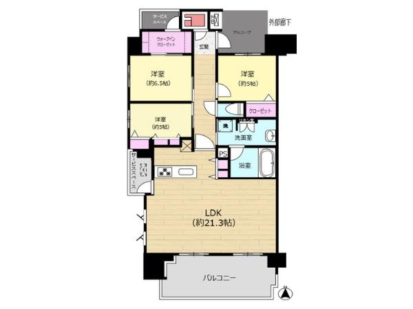 デュオヒルズ大分中島の間取り|4LDKを3LDKへと間取り変更しました