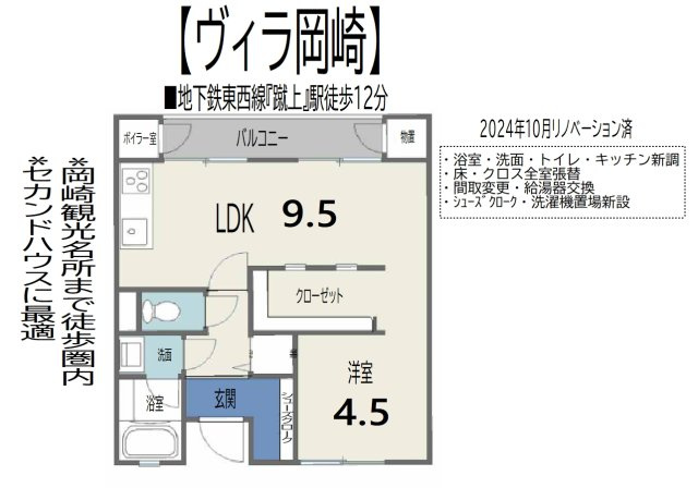 ヴィラ岡崎の間取り