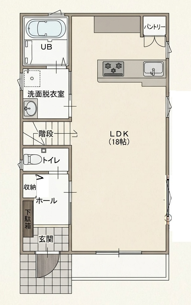 藤田一丁目の間取り|１F