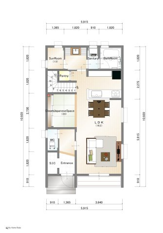 真鶴二丁目のその他|PLAN②　1階間取図