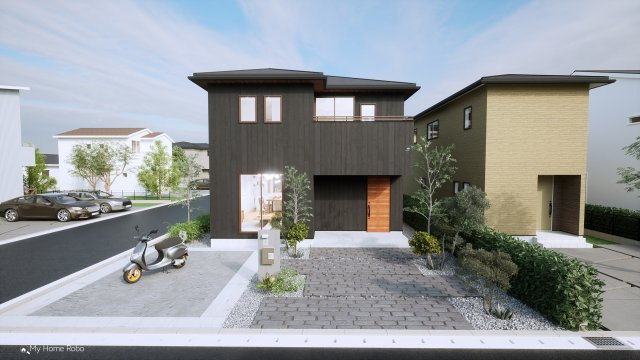 足原一丁目（2期）の外観パース|PLAN②外観パース　延床面積30坪