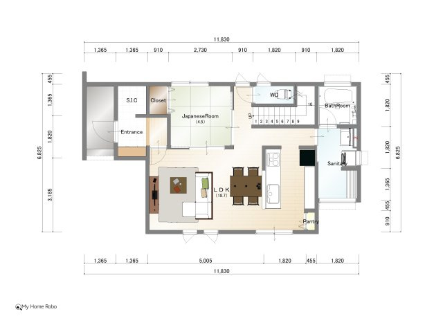 社ノ木一丁目のその他|PLAN③　1階間取図
