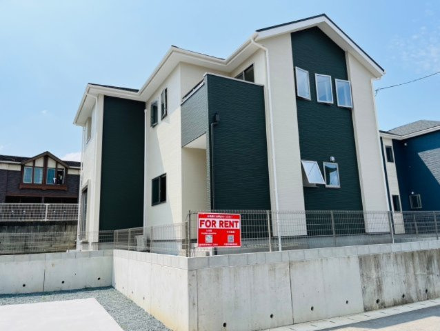 菊池郡大津町引水／29号棟の外観|大津町引水の4LDK一戸建て賃貸☆リビングと2階の洋室にエアコン付いてます！