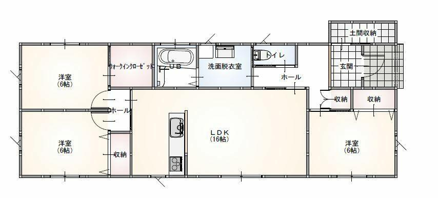 湯川新町一丁目（5期）の間取り|木目調のシックな建具に交換しました！
