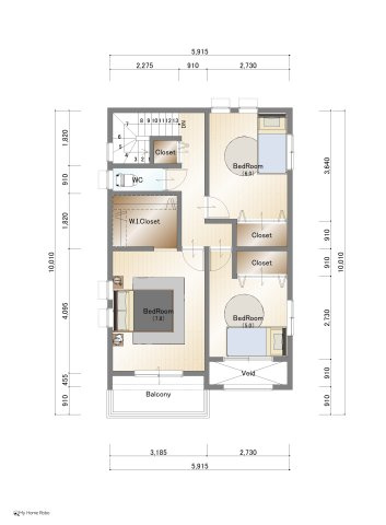 真鶴二丁目の区画図|PLAN③　2階間取図