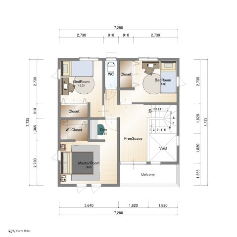 足原一丁目（2期）の区画図|PLAN②　2階間取図