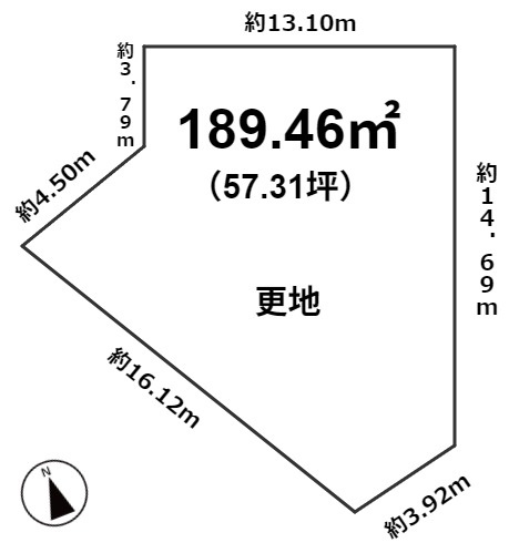岩倉幡枝町 土地(3号地)の土地図