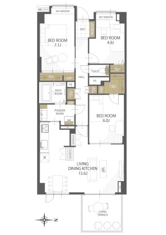 【間取り】グランドメゾン朝比奈 