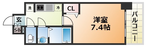 エスライズ神戸三宮山手通壱番館の間取り