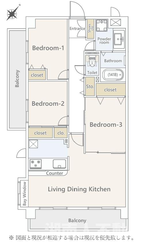 シティコート鵠沼の間取り
