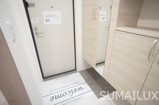 熊本市南区御幸西１丁目のアパートの玄関