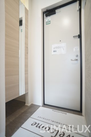 熊本市南区御幸西１丁目のアパートの玄関