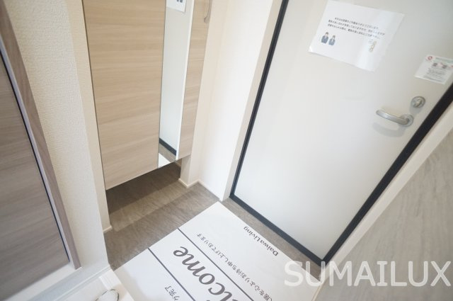 熊本市南区御幸西１丁目のアパートの玄関