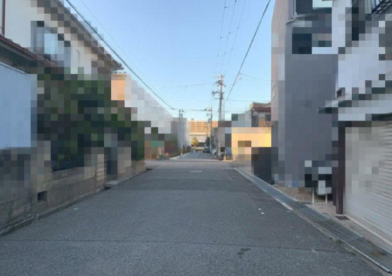 浜町　売土地 の前面道路含む現地写真