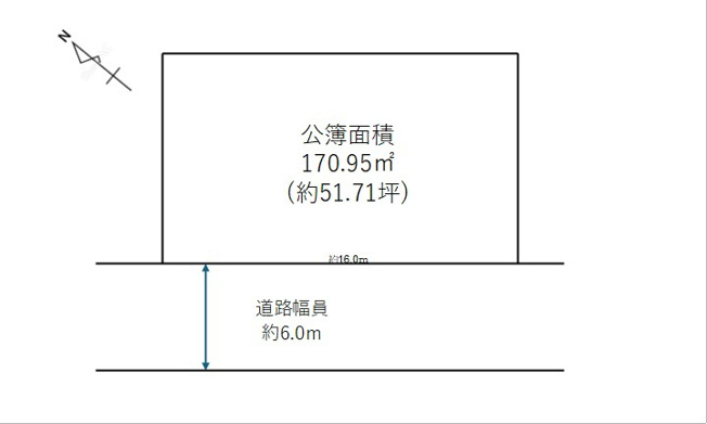 【土地図】 | 加古川市山手2丁目　土地 | 約51.71坪です。