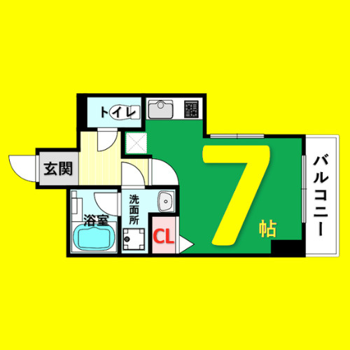 スクエア・アパートメント　名古屋市賃貸　仲介手数料無料の間取り