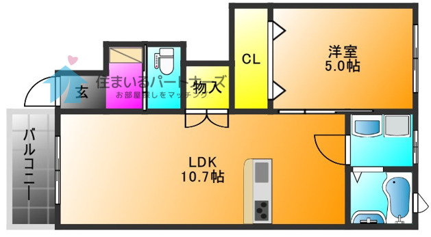 エスカレント広川の間取り