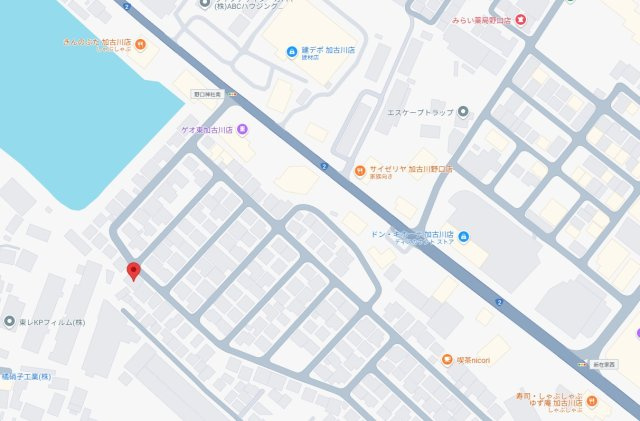 加古川市野口町野口　土地の地図