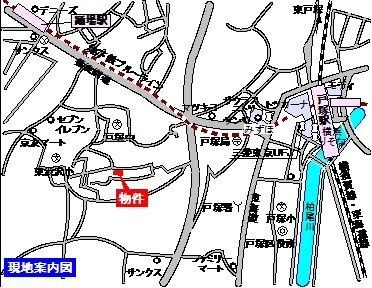 サン・ステージの地図|閑静な住環境　セキスイハイム施工