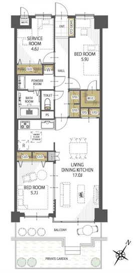 【間取り】 | ライオンズマンション上福岡第3