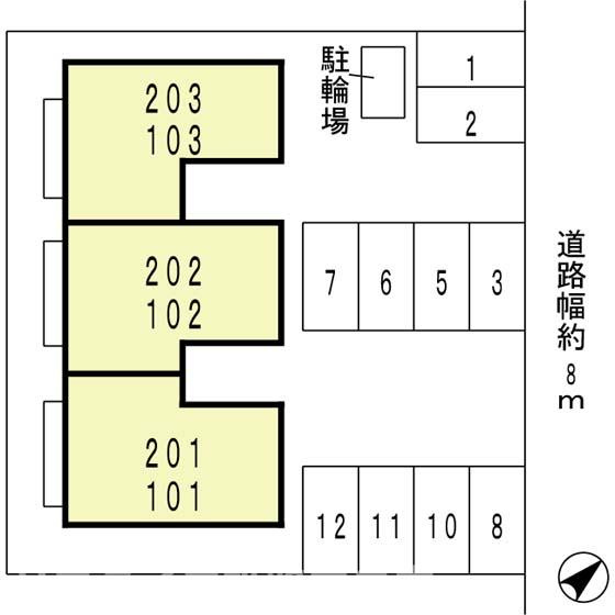 グリーンコート手柄の区画図