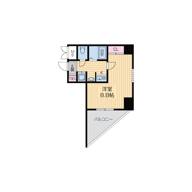 神戸市中央区加納町３丁目の賃貸マンションの間取り