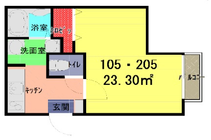 バレーヌ川越の間取り