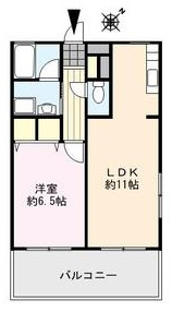 久留米市野中町の賃貸マンションの間取り