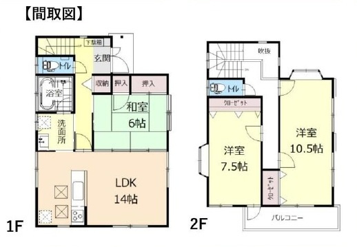 中古戸建　深谷市上野台3350-2（リフォーム住宅）の間取り