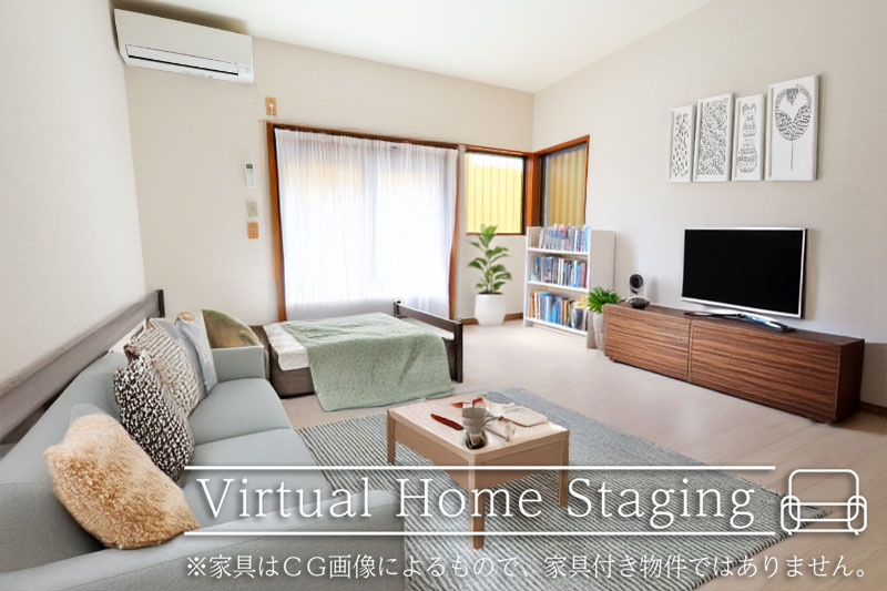 ストレイキャットの居間・リビング|家具配置イメージ