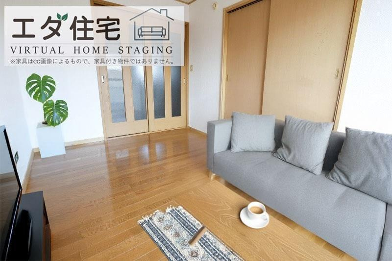 ピュアハイツの居間・リビング|リビング家具配置イメージ