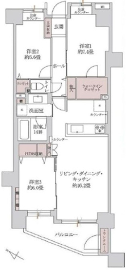 【間取り】 | クレアホームズ小石川 | 3LDK,78.67㎡