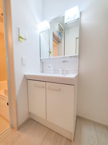 八潮市　　八條　新築戸建　全1棟の洗面所|施工例です