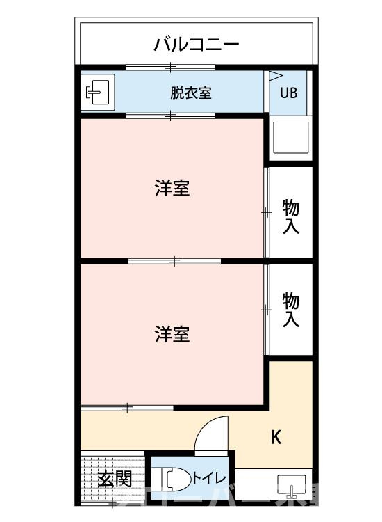 高倉ハイツＡの間取り