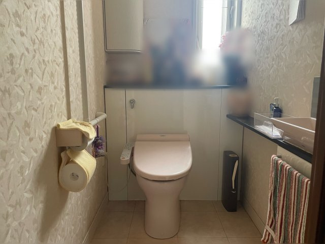 高知市長浜　中古一戸建　平屋のトイレ|手すり付きで安心、安全な設計♪　お子様やご高齢の方にも優しい、配慮された設備。