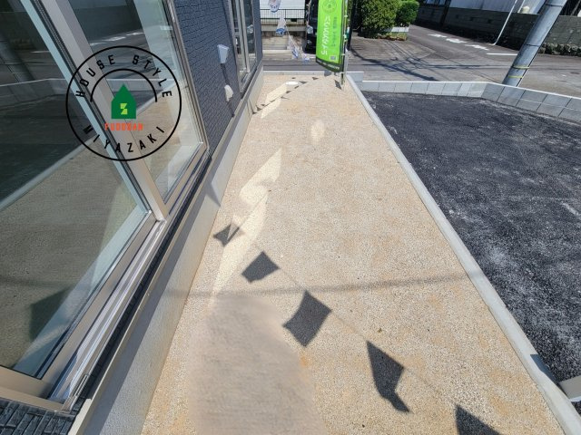 宮崎市赤江第5-2棟（1号棟）の庭|お庭で自由な時間を過ごせます。