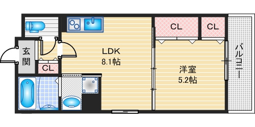 ラモーナ一津屋Ⅰの間取り