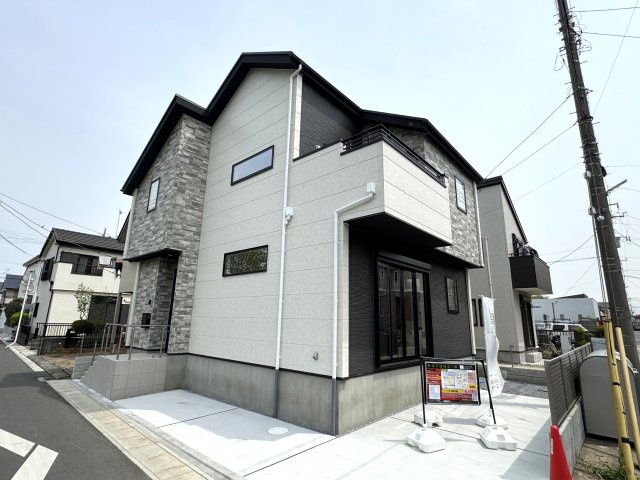 松戸市西馬橋４丁目新築戸建【旭町小学校：3分】の外観|完成済み内覧可能です！！