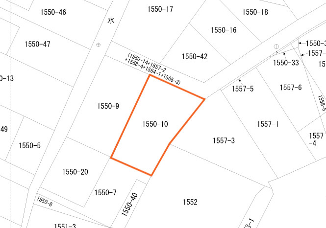 土浦市天川2丁目売地　100坪越え！の土地図