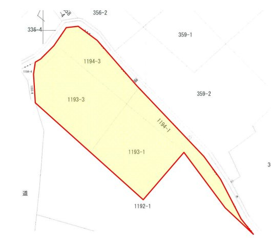 桜川市長方544.19坪売地の土地図