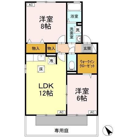 クウラージュ　C棟の間取り